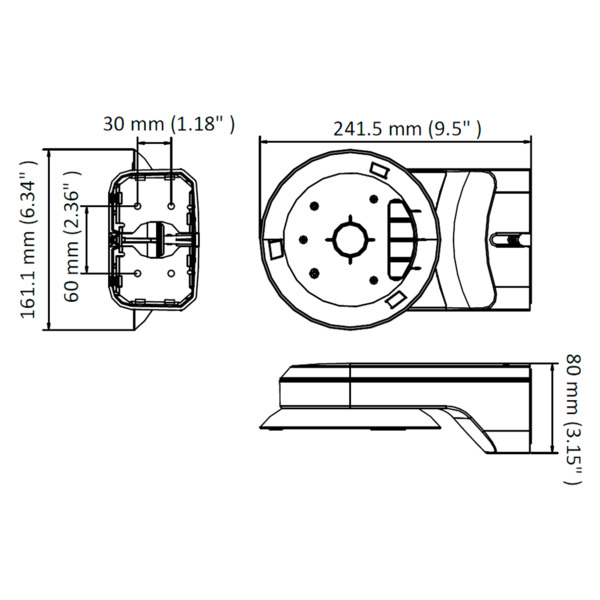 HIKVISION DS-1294ZJ-TRL Soporte de pared - Apto para PTZ - Color blanco - Material endurecido con tratamiento de spray - 80 (Al) (1)