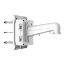 HIKVISION DS-1602ZJ-BOX-POLE Soporte de poste - Caja de conexiones incluida - Apto para uso en exterior - Color blanco - Pasador