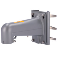 HIKVISION DS-1602ZJ-pole-P Soporte de poste - Para domos motorizadas - Apto para uso en exterior - Color gris platino - Pasador