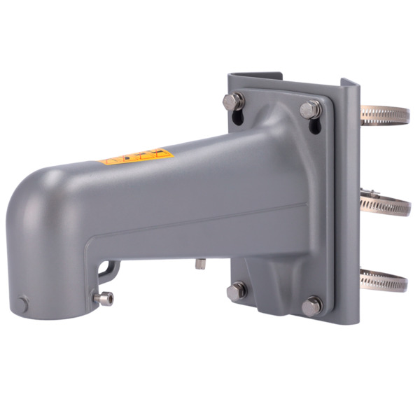 HIKVISION DS-1602ZJ-pole-P Soporte de poste - Para domos motorizadas - Apto para uso en exterior - Color gris platino - Pasador