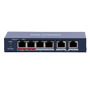 HIKVISION DS-3E0106HP-E Switch PoE Hikvision - 4 puertos 10/100 Mbps PoE + 2 Uplink  10/100Mbps - 1 Puerto PoE++ 802.3af/at/bt - (2)