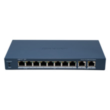 HIKVISION DS-3E1310HP-EI(B) Hikvision HiPoE Switch Gestionable - 8 puertos PoE 802.3af/at + 2 Uplink RJ45 - 8 RJ45 10/100 Mbps +