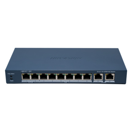 Comprar HIKVISION DS-3E1310HP-EI(B) Hikvision HiPoE Switch Gestionable - 8 puertos PoE 802.3af/at + 2 Uplink RJ45 - 8 RJ45 10/100 Mbps + 2 RJ45 10/100/1000 Mbps -  802.3af/at/bt / Máximo 110W - VLAN/Port Isolation/Loop Detection/LLDP - Link Aggregation/P