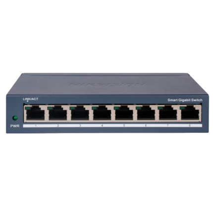 Comprar HIKVISION DS-3E1508-EIV2 Hikvision Gigabit Switch Gestionable - 8 RJ45 10/100/1000 Mbps  - VLAN/Port Isolation/Loop Detection/LLDP - Link Aggregation/PoE Watchdog/SNMP