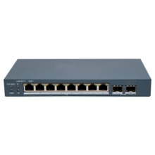 HIKVISION DS-3E1510P-EI/M-8P2F Hikvision PoE Switch Gestionable - 8 puertos PoE 802.3af/at + 2 SFP - 8 RJ45 10/100/1000 Mbps + 2