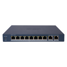 HIKVISION DS-3E1510P-EI/M Hikvision PoE Switch Gestionable - 8 puertos PoE 802.3af/at + 2 Uplink RJ45 - 8 RJ45 10/100/1000 Mbps