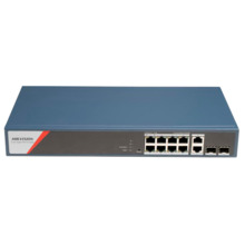 HIKVISION DS-3E1512HP-SI-8P2T2F Switch PoE Hikvision - 8 puertos RJ45 GE + 2 puertos Gigabit RJ45/SFP - 8 Puertos PoE+ 802.3af/a