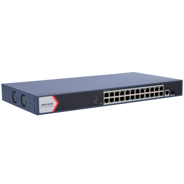 HIKVISION DS-3E1526P-EI Switch PoE Hikvision - 24 puertos RJ45 GE + 1 puerto Gigabit RJ45/SFP - 24 Puertos PoE+ 802.3af/at - Has (3)