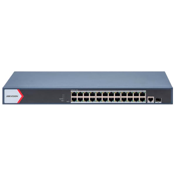 HIKVISION DS-3E1526P-EI/M Switch PoE Hikvision - 24 puertos RJ45 GE + 2 puertos Gigabit RJ45/SFP - 24 Puertos PoE+ 802.3af/at -