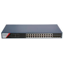 HIKVISION DS-3E1528P-SI-24P4F Switch PoE Hikvision - 24 puertos RJ45 GE + 4 puertos Gigabit SFP - 24 Puertos PoE+ 802.3af/at - H