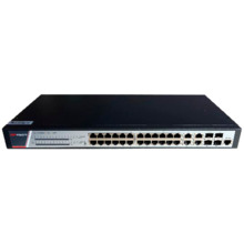 HIKVISION DS-3E2528P(B) Hikvision Switch Gestionable L3 - 24 puertos PoE PRJ45 + 4 RJ45/SFP Combo  - 24 Puertos Gigabit PoE+ 802