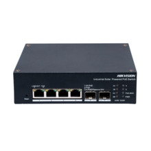 HIKVISION DS-3T1506HP-EI-UPS Hikvision Switch Industrial PoE Cloud Capa 2 - 4 puertos PoE+ Gigabit + 2 puertos SFP Gigabit - Com