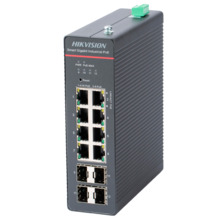 HIKVISION DS-3T1512HP-SI-8P4F Hikvision Switch Industrial PoE Cloud Capa 2 - 8 puertos PoE+ Gigabit + 4 puertos SFP Gigabit - Co