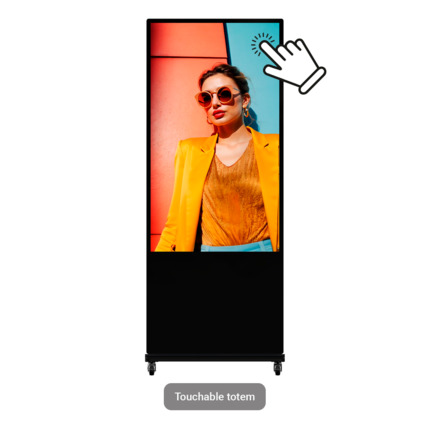 Comprar HIKVISION DS-D6055UT-D/S Totem táctil con monitor 55" 4K - Cartelería digital local USB - Cartelería digital FocSign (opcional) - Uso en interiores - Funcionamiento 24/7 - Android 13
