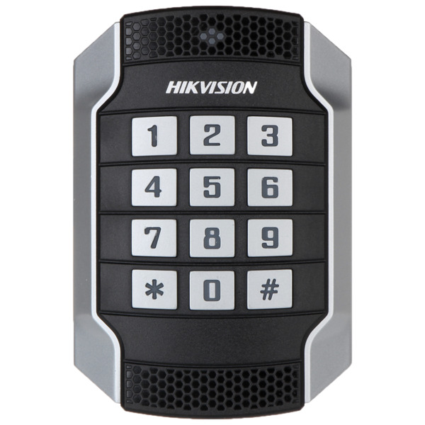 HIKVISION DS-K1104MK Lector de acceso - Acceso por tarjeta MF y PIN - Indicador LED y acústico - Wiegand 26/34 | RS485 - Compati