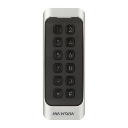 Comprar HIKVISION DS-K1107AMK Lector de acceso para marcos - Acceso por tarjeta MF y PIN - Indicador LED y acústico - Wiegand 26/34 | RS485 - Compatible con controladoras Hikvision - Apto para exterior IP65