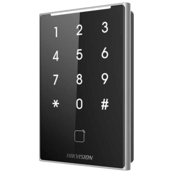 HIKVISION DS-K1109DKB Lector de acceso - Acceso por tarjeta MF DESFire y PIN - Indicador LED y acústico - Wiegand 26/34 | RS485