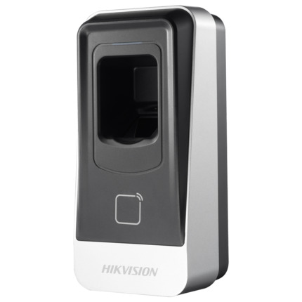 Comprar HIKVISION DS-K1201AEF Lector de acceso - Acceso por huella y tarjeta EM - Indicador LED y acústico - RS485 - Compatible con controladoras Hikvision - Apto para exterior IP65