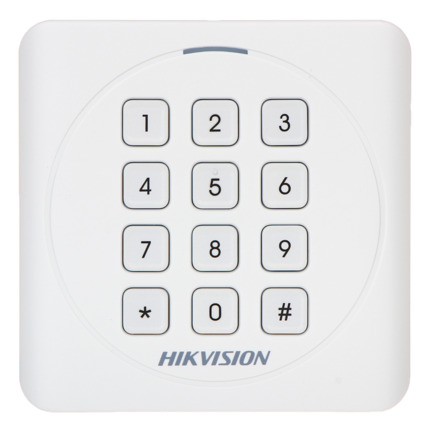 Comprar HIKVISION DS-K1801EK Lector de acceso - Acceso por tarjeta EM y PIN - Indicador LED y acústico - Wiegand 26/34 - Compatible con controladoras Hikvision - Apto para exterior IP65