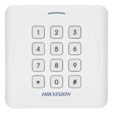 HIKVISION DS-K1801MK Lector de acceso - Acceso por tarjeta MF y PIN - Indicador LED y acústico - Wiegand 26/34 - Compatible con