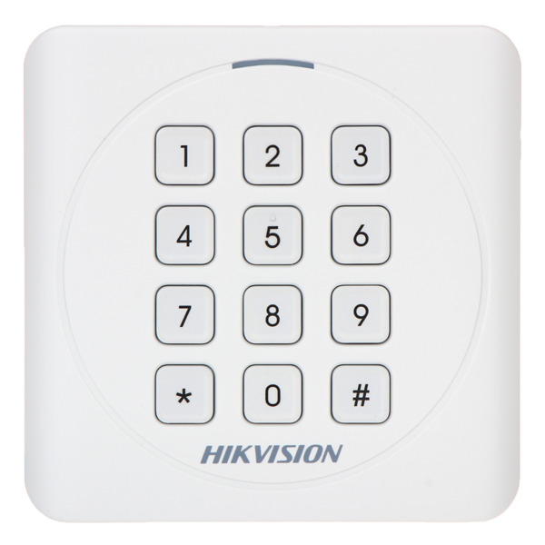 HIKVISION DS-K1801MK Lector de acceso - Acceso por tarjeta MF y PIN - Indicador LED y acústico - Wiegand 26/34 - Compatible con