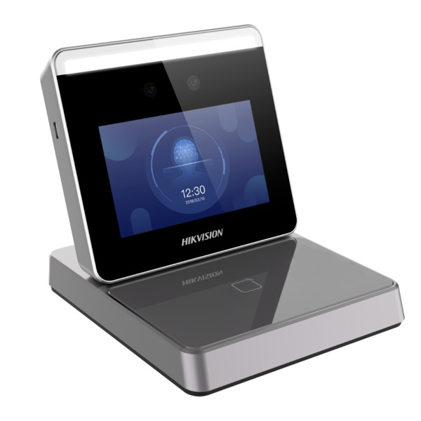 HIKVISION DS-K1F600U-D6E Lector de tarjetas y caras - Tarjetas EM 125 kHz y MF 13.56 MHz - Cámara 2 Mpx - Comunicación TCP/IP, W