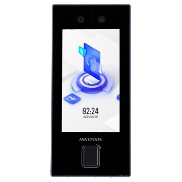 HIKVISION DS-K1T344MBFWX-E1 Control de acceso y presencia PoE IP65 - Facial, huella, tarjeta MF, QR y PIN - 3.000 usuarios | 150 (1)