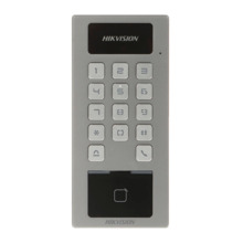 HIKVISION DS-K1T502DBFWX Control de acceso IP65 IK09 - Huella, tarjeta MF DESFire y PIN - 10.000 usuarios | 300.000 registros -