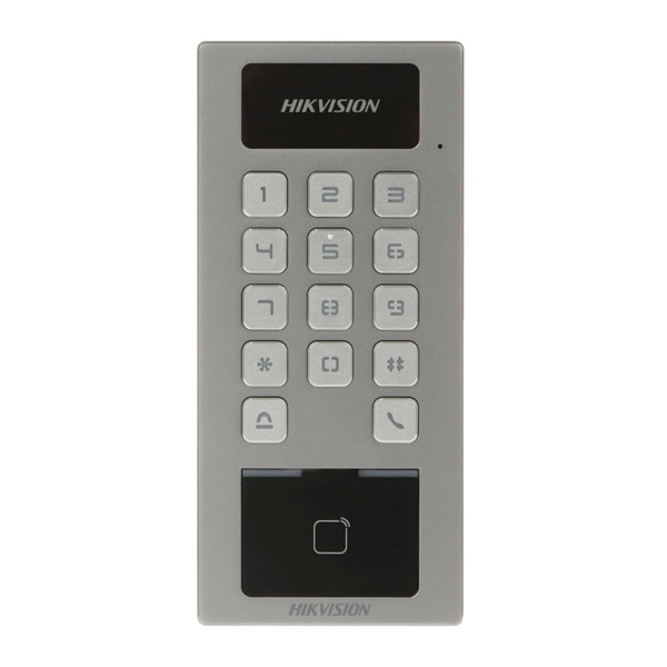 HIKVISION DS-K1T502DBFWX Control de acceso IP65 IK09 - Huella, tarjeta MF DESFire y PIN - 10.000 usuarios | 300.000 registros -