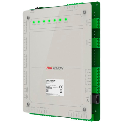 Comprar HIKVISION DS-K2622X(P) Controladora de acceso Multi-identificación - Facial, huella, tarjeta, QR o PIN - 2 puertas | Comunicación TCP/IP - 4 lectores por Wiegand | 4 lectores por OSDP - Sin caja - iVMS-4200 | Hik-Connect
