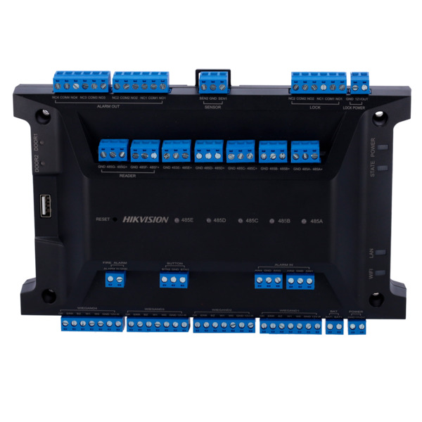 HIKVISION DS-K2702WX-E1(P) Controladora de acceso Multi-identificación - Facial, huella, tarjeta, QR o PIN - 2 puertas | Comunic (1)