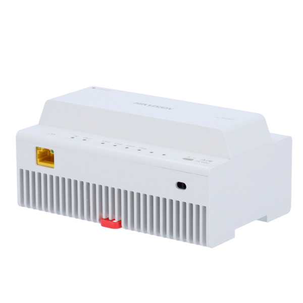 HIKVISION DS-KAD704Y Conversor para edificios - 2 hilos a IP - 4 grupos de 2 hilos - TCP/IP con RJ45 - Alimenta dispositivos a 2