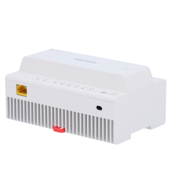 HIKVISION DS-KAD706Y Conversor para edificios - 2 hilos a IP - 6 grupos de 2 hilos - TCP/IP con RJ45 - Alimenta dispositivos a 2