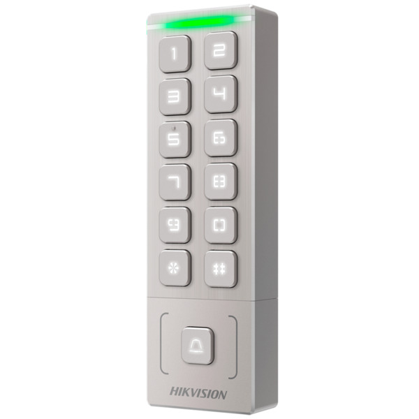 HIKVISION DS-KAS809MX Kit de control de acceso - Tarjeta MF y PIN - Autónomo, ventosa, perfil, pulsador y tarjeta - Controladora (1)