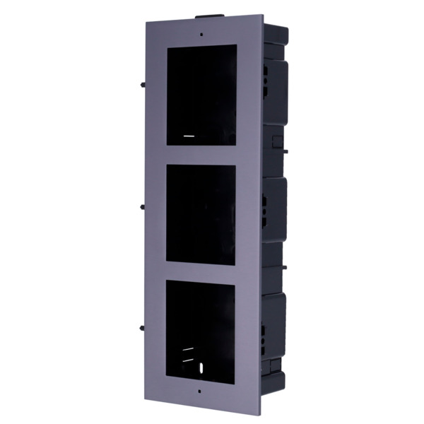 HIKVISION DS-KD-ACF3 Panel frontal y caja de registro encastrada - Hasta 3 módulos - Específica para videoporteros Hikvision - C