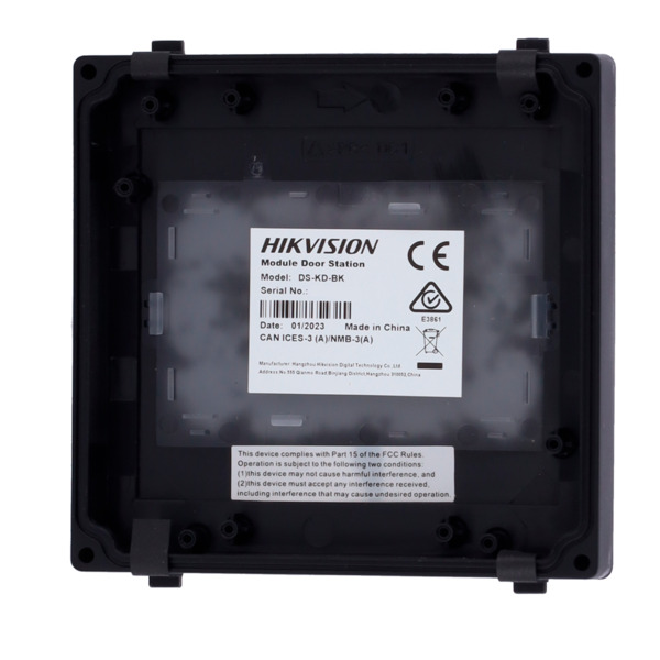 HIKVISION DS-KD-BK Módulo de extensión - Embellecedor de videoportero - Sin uso - Relleno de huecos vacíos - Elegante y discreto (5)