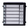HIKVISION DS-KD-KK Módulo de extensión - Llamada a diferentes monitores - Botonera de 6 botones - 6 etiquetas personalizadas con (2)