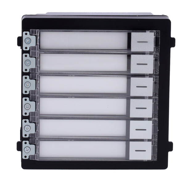 HIKVISION DS-KD-KK Módulo de extensión - Llamada a diferentes monitores - Botonera de 6 botones - 6 etiquetas personalizadas con (1)