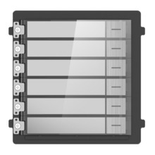 HIKVISION DS-KD-KK/S Módulo de extensión de acero inoxidable - Llamada a diferentes monitores - Botonera de 6 botones - 6 etique
