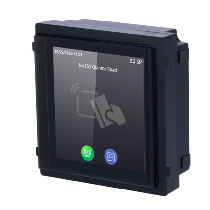 Comprar HIKVISION DS-KD-TDM Módulo de extensión - Pantalla táctil IPS 4&quot; | Teclado y directorio - Apertura con tarjeta MF y PIN - Almacentamiento 500 contactos - Apto para exterior IP65 | IK08 - Montaje modular