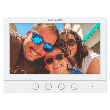 Comprar HIKVISION DS-KH2230T(B) Monitor para videoportero - Pantalla TFT de 7" - Audio bidireccional - 4 hilos analógico - Botonera física - Montaje en superficie | Blanco