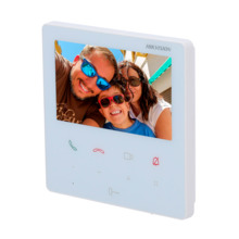 HIKVISION DS-KH6110-WE1/White Monitor para videoportero - Pantalla táctil TFT 4.3" - Audio bidireccional - TCP/IP, WiFi, SI