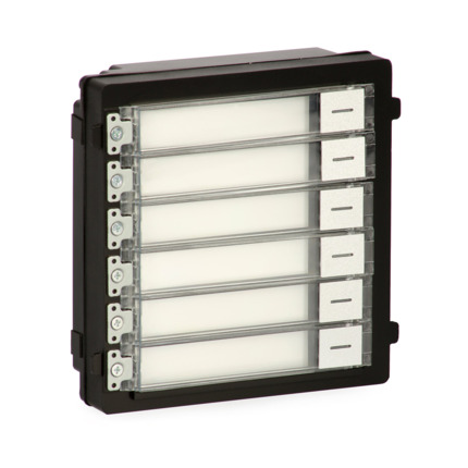 Comprar Hikvision HIK-160 DS-KD-KK Módulo pulsador HIKVISION con 6 botones etiquetables para sistema de videoportero. 1 entrada/salida para conexión modular. IP65. 12V CC.