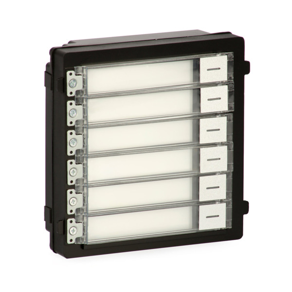Hikvision HIK-160 DS-KD-KK Módulo pulsador HIKVISION con 6 botones etiquetables para sistema de videoportero. 1 entrada/salida p