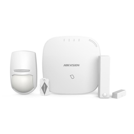 Comprar Hikvision HIK-196 DS-PWA32-NST Kit AXHub de HIKVISION compuesto por: 1x Panel de control de 32 zonas vía radio DS-PWA32-HGR de la serie AX (incorpora modulo comunicación 3G/4G para envio instantáneo a CRA de clips de video), 1x detector de PIR ví