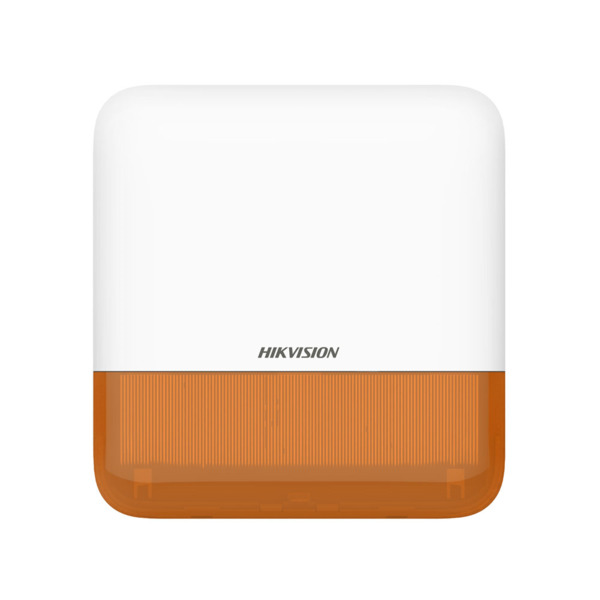Hikvision HIK-279 DS-PS1-E-WE (Orange) Sirena vía radio de exterior de la serie AX PRO. 3 tipos de sonidos de alarma: alarma de