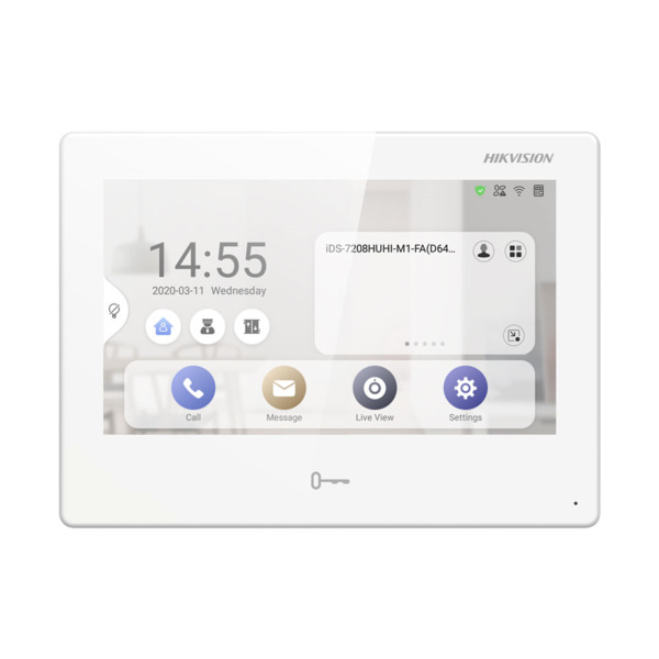 Hikvision HIK-326 DS-KH9310-WTE1 Monitor IP HIKVISION de interior. Pantalla táctil de 7 pulgadas con resolución 1024x600. Admite