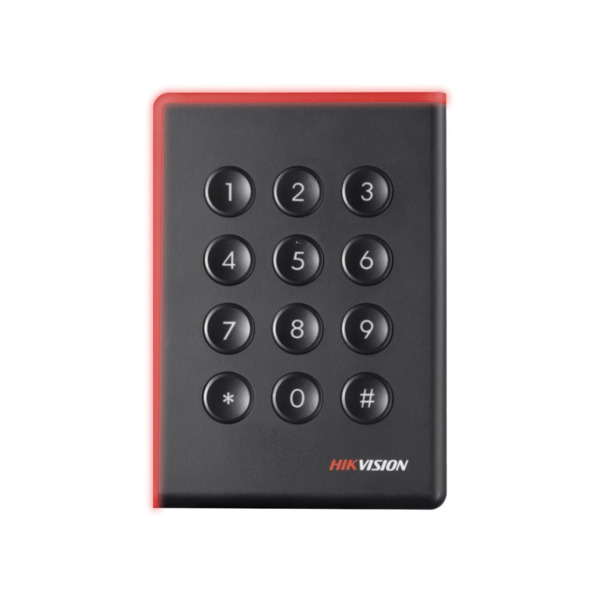 Hikvision HIK-333 DS-K1108AMK Lector Mifare HIKVISION con teclado. Estándar ISO 14443-A Mifare 13,56MHz. Rango de lectura: ?50 m