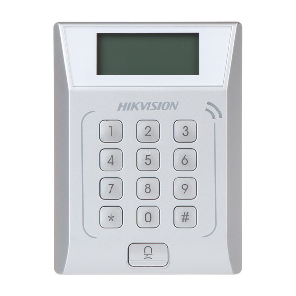 Hikvision HIK-338 DS-K1T802M Lector Mifare HIKVISION con teclado. Hasta 3000 tarjetas. Hasta 10 000 eventos. Comunicación TCP/IP