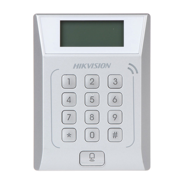 Hikvision HIK-340 DS-K1T802E Lector EM HIKVISION con teclado. Hasta 3000 tarjetas. Hasta 10 000 eventos. Comunicación TCP/IP. Ca